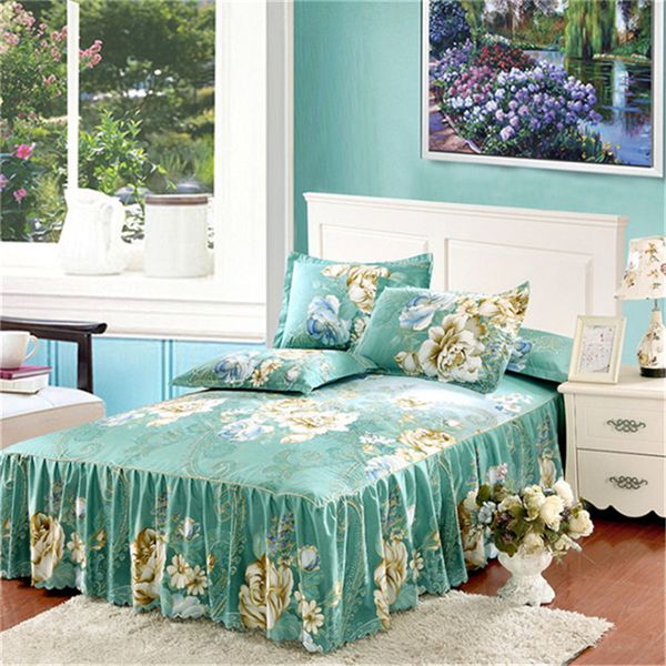 Floral Modern Sheet Set Bed Skirt Pillow Shams Twin Bedclothes