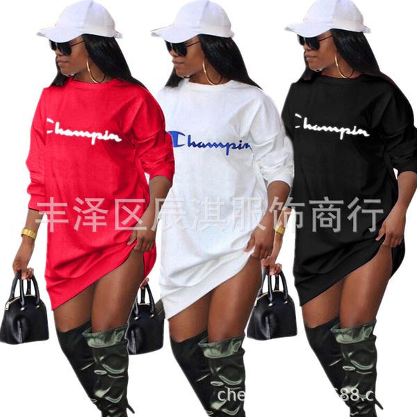 

Ca ual dre 2018 women ladie dre e t hirt kirt ummer autumn tyle bodycon fa hion treet wear letter print