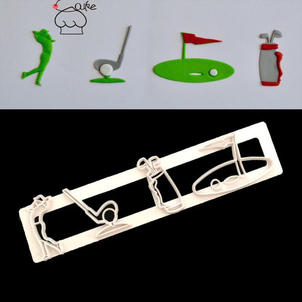 

aouke hole in one golf cutter plastic cake decorating mold sugarcraft mold cookie cutting p147