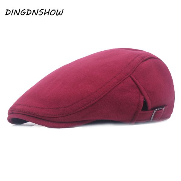 

dingdnshow] 2018 berets cap cotton flat hat men vintage visors hat driving women, Blue;gray