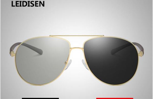 

color changing polarizing sunglasses, male psensitive anti ultraviolet sunglasses, double color electroplating driver's driving glasses, White;black