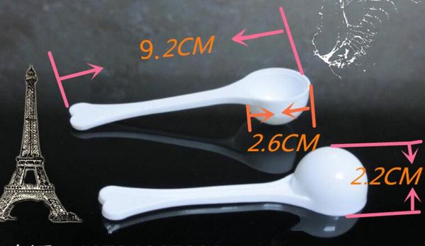 3g Cucchiaio 3 grammi 6ML Commestibile PP Medical Latte in polvere Liquido Cucchiaio a fondo tondo Cucchiaio di plastica