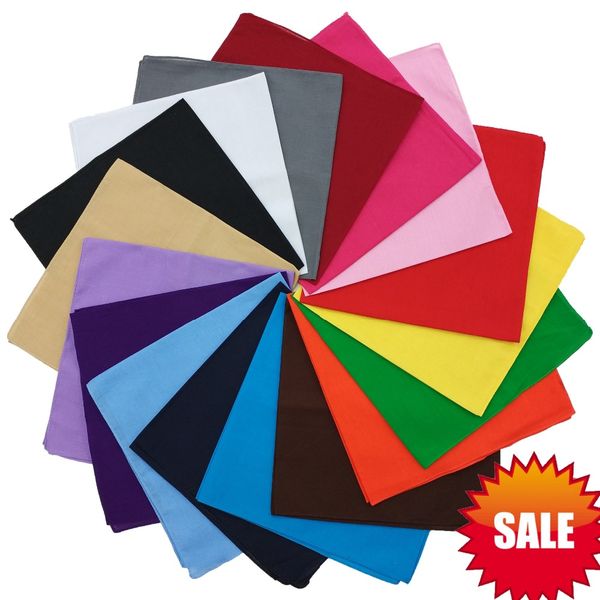 

classic solid color scarf handkerchief cotton 54cm, Black;blue