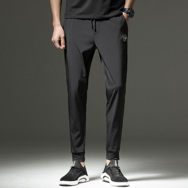 

Cool Mens Sports Pants 5 Styles Black Pencil Jogger Pants Mid Waist Drawstring Joggers Free Shipping Light Sportwear Plus Size L-4XL