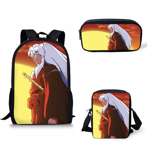 

noisydesigns inuyasha school bags inuyasha print school backpack for girls boys orthopedic schoolbag backpacks children book bag
