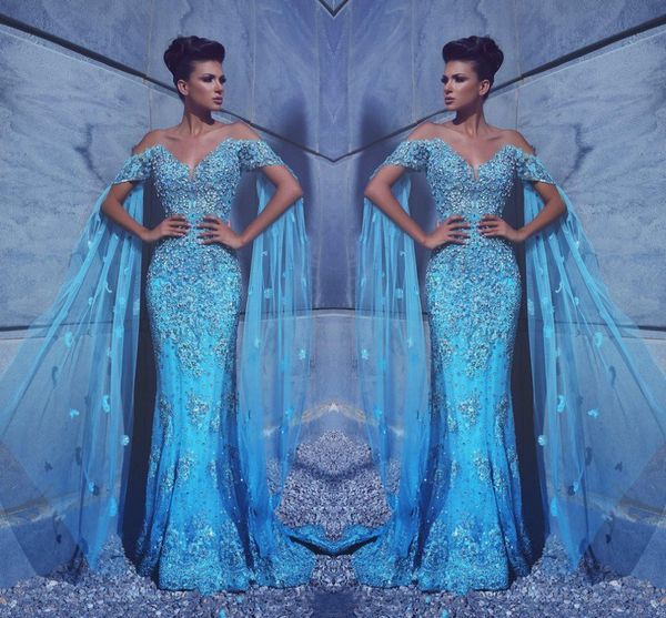 

голубая роскошь bling bling арабский дубай платья для выпускного вечера русалки кристаллы из бисера с плеча пайетки с блестками поезд вечерн, Black