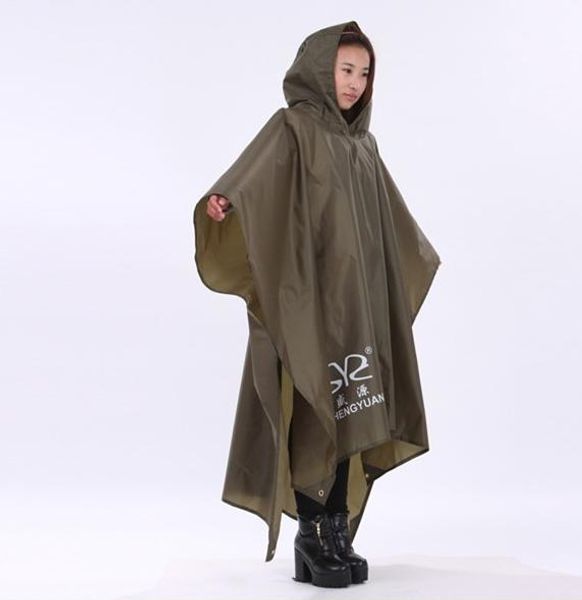 

poncho travel portable triple raincoat poncho raincoat outdoor hiking mountaineering cycling versatile jj-syyy124, Red;brown