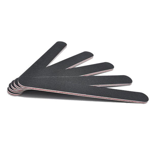 

5pcs/lot black sandpaper nail file for gel nails 100/180 nail files double-sided sanding manicure pedicure buffer limas tools