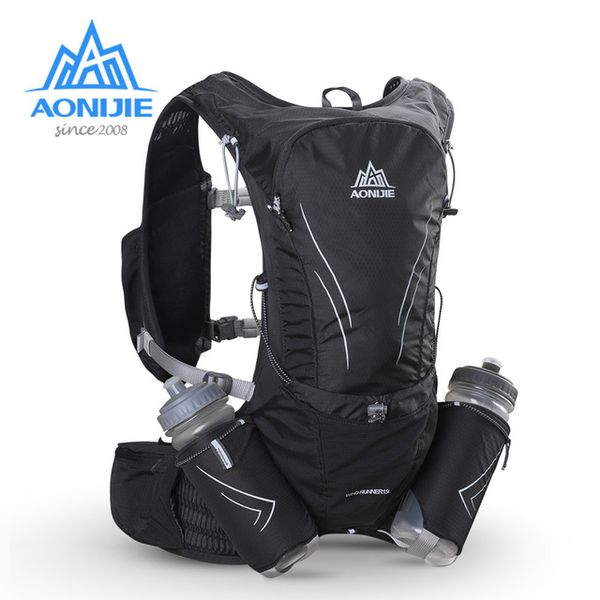 

aonijie 15l large running bag with 2pcs 600ml bottles outdoor marathon reflective hiking cycling backpack hydration vest pack