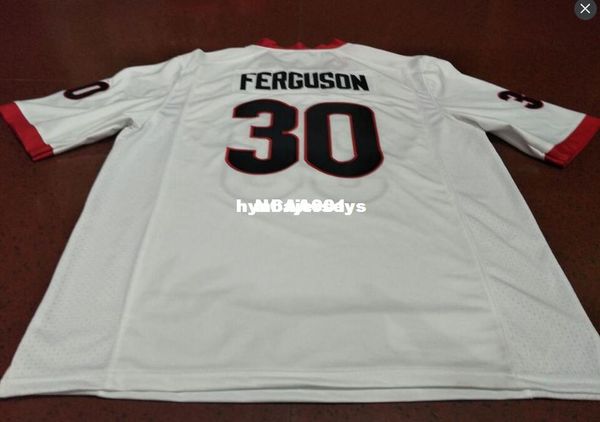 

men #30 ferguson georgia bulldogs red black white college jersey or custom any name or number jersey, Black;red