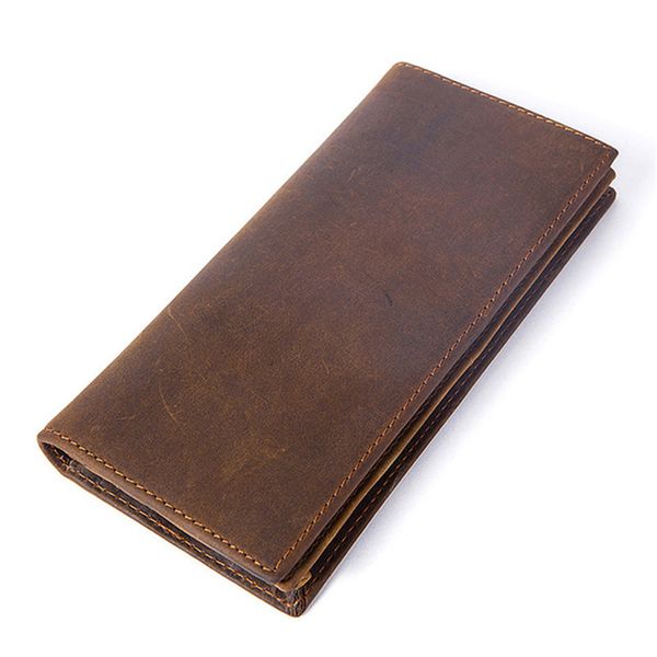 

genuine leather wallets men clutch vintage male purse leather purse wallets male handmade coin long wallet carteira, Red;black