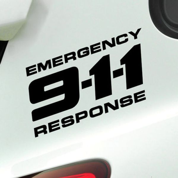 

car sticker 911 emergency response reflective vinyl tuning auto motorcycle decal