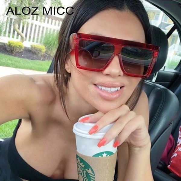 

aloz micc fashion big frame square sunglasses women 2018 new vintage acetate oversized sun glasses female uv400 eyewear a621, White;black
