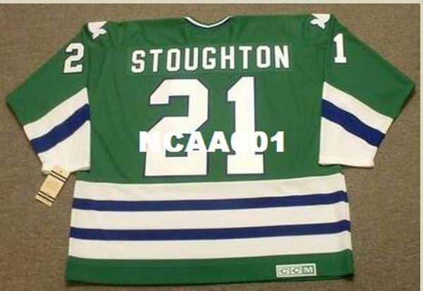 

men #21 blaine stoughton hartford whalers 1979 ccm vintage retro hockey jersey or custom any name or number retro jersey, Black;red