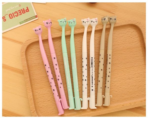 

0.5mm plastic ink creative gel pen cartoon cat neutral pens for school writing office supplies pen cute korean stationery