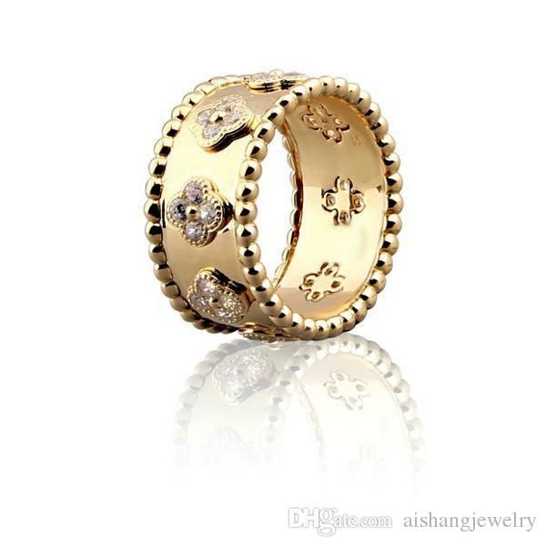

CoR1 Fashion beautiful ring for women and man gifts have different size Clover style free shippng