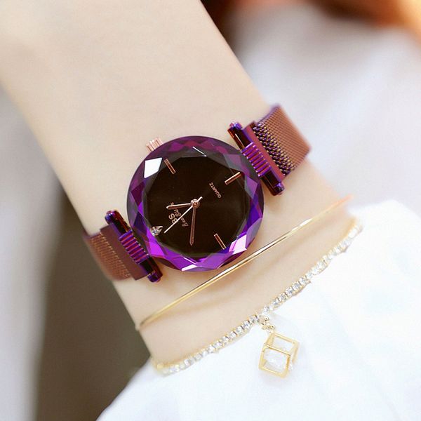 

bs bee sister women's rhinestone watches lady's crystal wristwatches magnet steel strap girl's quartz relogio (purple,blue) c, Slivery;brown