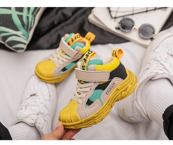 

2018 New Brand Shell Head Boy Girls Sneakers Solid Shoes Children Kids Shoes New Fashion Sneakers Leather Sport Running Shoes Eur 26-37