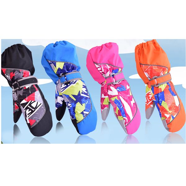 

30 children palm snow gloves outdoor sports mittens waterproof windproof snowboarding gloves kids ski glove for boys or girls