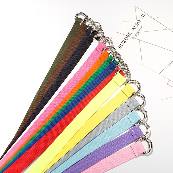 

casual suitable cowboy candy 1 pcs buckle canvas fashion dress belt, Black;brown