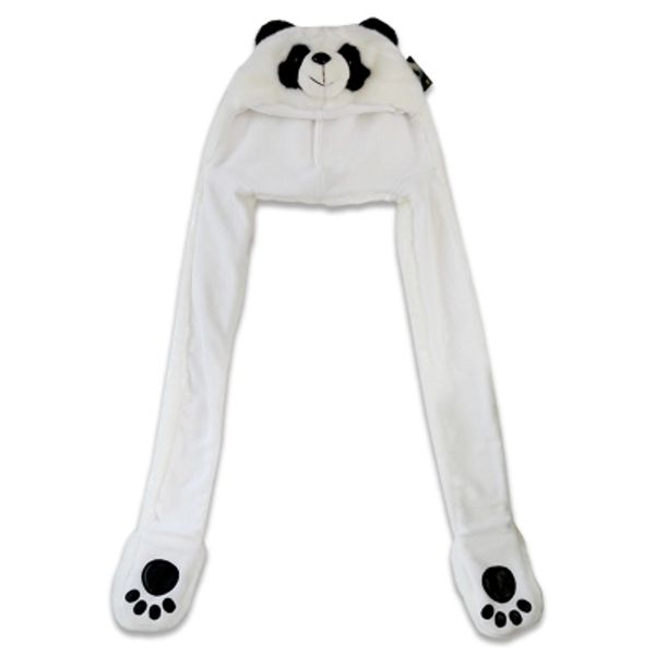 

a panda beanie+scarf+gloves 3 in 1 kids cute set winter skiing, Blue;gray
