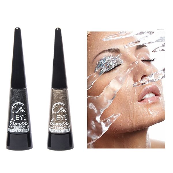 

glitter eyeliner makeup waterproof pigments shimmer white gold silver make up liquid shining eye liner 10color cosmetics
