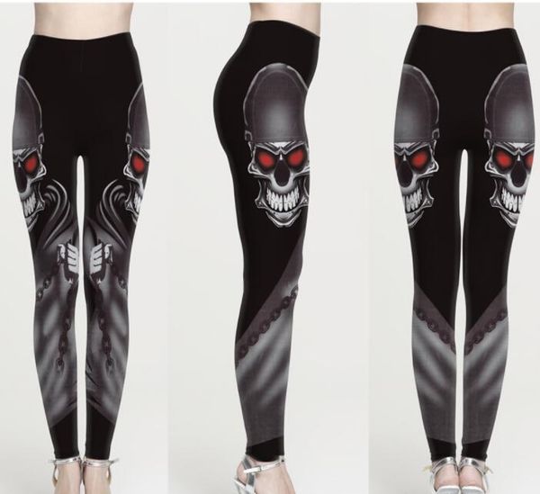 

women leggings skull eyes 3d graphic print girl skinny stretchy yoga wear pants lady runner casual soft capris trousers, Black;white