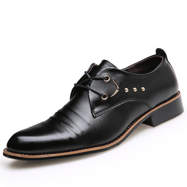 

men business leisure leather oxfords dress shoes boys classic black four seasons men's wedding italian shoe hipping