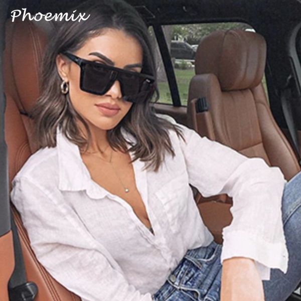 

phoemix square modis sunglasses feminino 2019 vintage luxury women brand designer sun glasses retro uv400, White;black