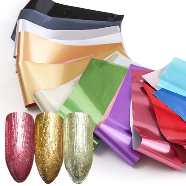

1pcs mixed matt nail foil transfer stickers champagne gold flake paper pure color decal tips manicure decoration set saa08-1, Black
