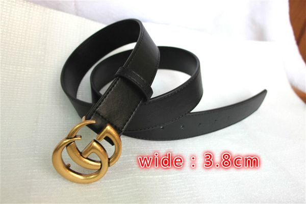 

2019 main 20 model men women belt 3 8cm wide with alphabet buckle real picture 100cm 125cm not with box a a gift 56782