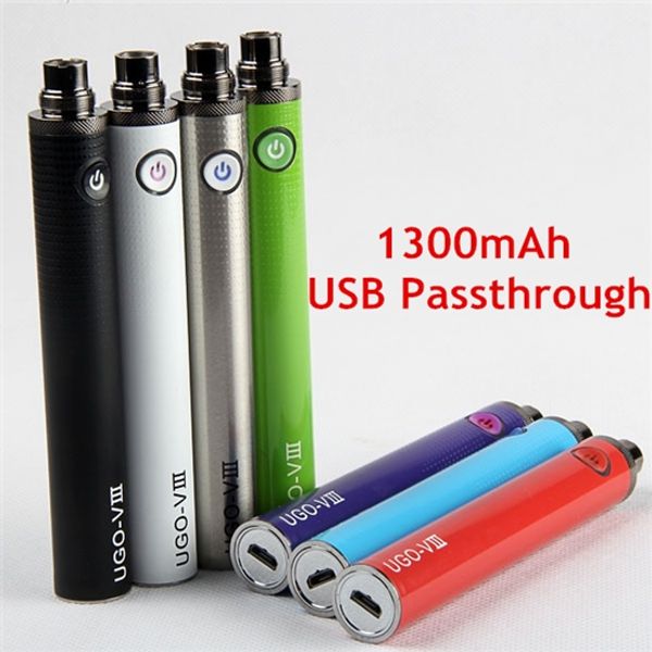 Otantik Ugo V3 Ugo-V III 1300 mAh Buharlaştırıcı Kalem Pil Ego T Evod Mikro USB Passthrough Alt Şarj 510 Vape E Sigara Piller