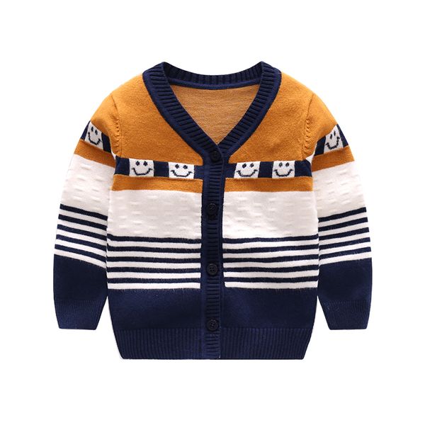 Soft Knit Baby Sweater Striped Newborn Girls Sweaters Cotton Casual Infant Cardigan Sweater For Boys Autumn Winter Baby Clothing Easy Sweater Knitting
