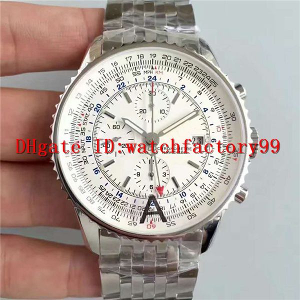 

Luxury brand navitimer chronograph automatic 7750 white men watch 28800 vph 316l teel apphire cry tal two way rotation rotating brzel
