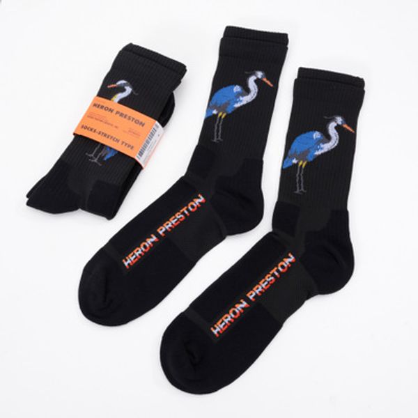 

Ins Hot Sport Women Stocking Men Cotton Sock Crane Printed Harajuku High Socks Women Brand Fashion Casual Stockings