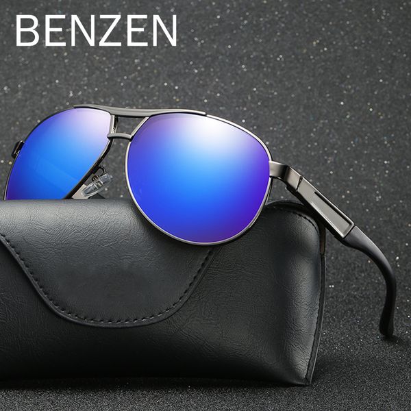 

benzen polarized sunglasses men alloy male sun glasses classic aviation driving glasses goggles eyewear uv protection black 9353, White;black