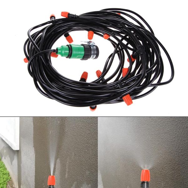 

new design 20m watering flower sprinkler home garden greenhouse spray cool nozzle set plant sprinkler drip irrigation system