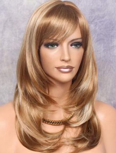 Blonde Mix Long Full Wig Gorgeous Straight Choppy Layered Swt 27