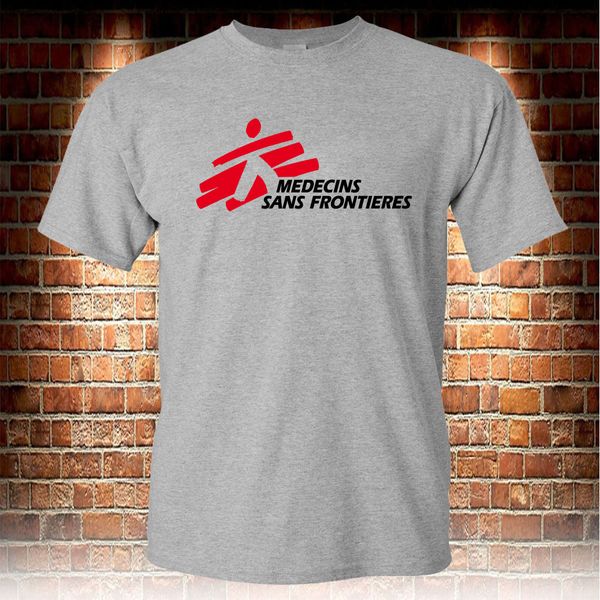 

MSF Medecins Sans Frontieres серый футболка мужская футболка S до 3XL