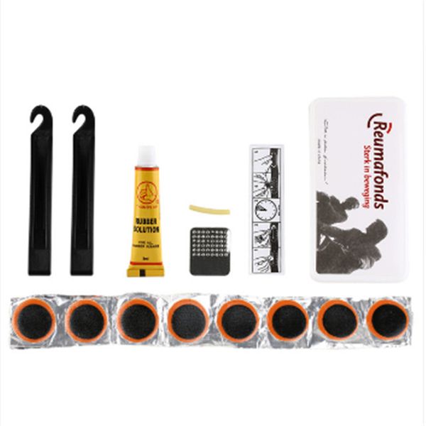 

1 set bicycle bike tire tyre repair tools cycling rubber puncture patches kit portable box-packed outdoor