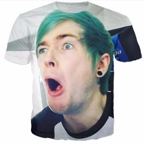

Dantdm Real Life 3D печатных женщин / мужские повседневные футболки с короткими рукавами D