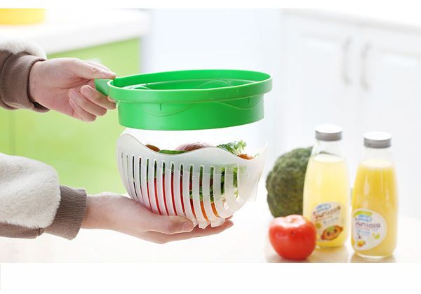 

dhl cooking cutters 60 second salad maker bowl fruit vegetable salad cutter bowl quick washer chopper tools for kitchen accessories