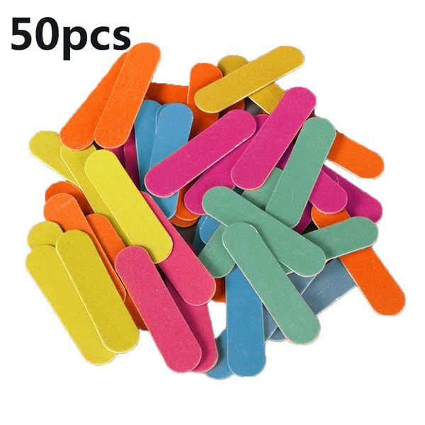 

elecool 50pcs fashion design glitter nail art eva polishing strip nail art tips sanding buffer block shiner manicure tool
