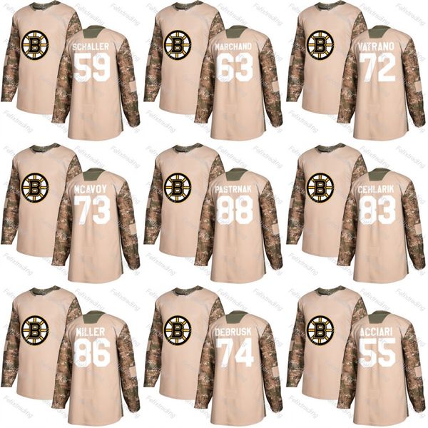 

88 David Pastrnak Jersey 2018 Camo Veterans Day Boston Bruins 86 Kevan Miller Brad Marchand Frank Vatrano Charlie McAvoy Jersey