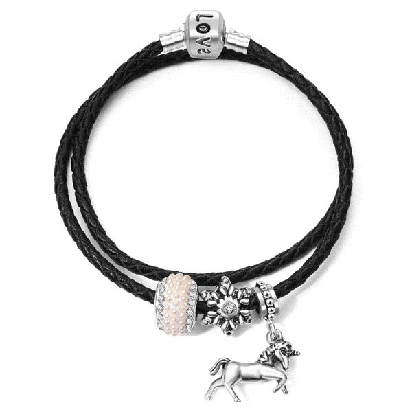pulsera pandora cuero gris pulsera pandora cuero gris