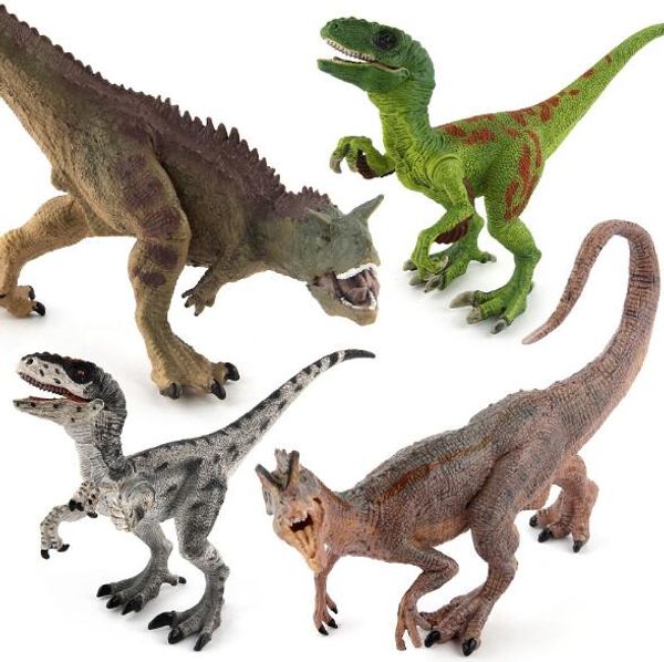

50% jurassic park dinosaur world model toys toy posture niu long double crown dragon raptor movable halloween supplies children kids toys