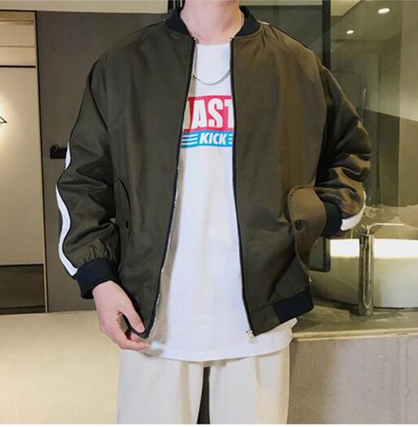 

весна хань издание новой моды в европе и америке человек личности, культивировать свою мораль хип-хоп большой ярдов свободные куртки / m-5xl, Black;brown