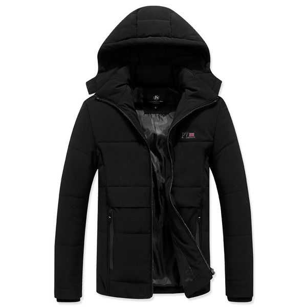 

plus size 4xl 5xl 6xl 7xl 8xl hooded collar winter parka large size jackets men 98, Black