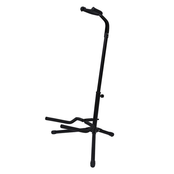 Fasdga Preto dobrável guitarra tripé de ferro Stand com proteção Velveteen Rubber preenchimento para Eléctrico, Acústico, and Bass Gu