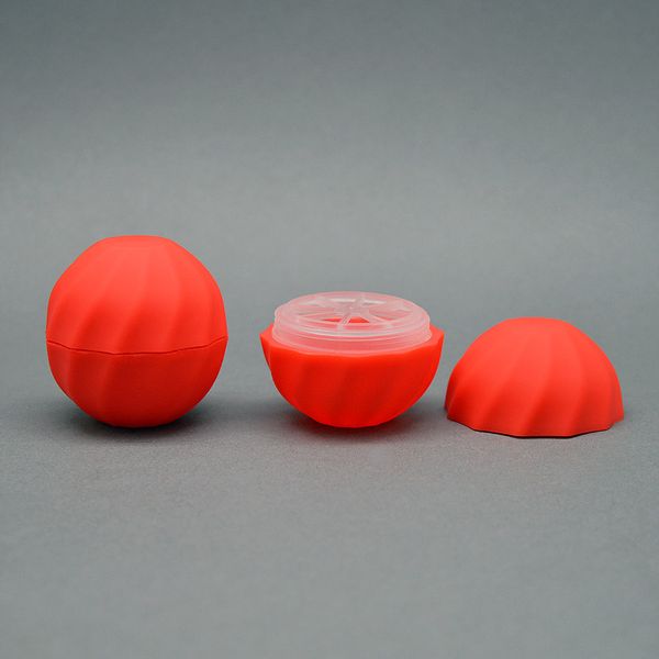 

ball shaped empty lip balm container 7g lip gloss holder cream jars diy eye gloss cream cosmetics sample case wholesale